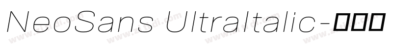 NeoSans UltraItalic字体转换